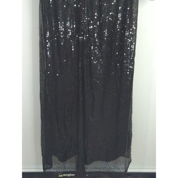 TS Couture Women's Black Sequin Maxi Evening Dress Size 6 NWT Whimsical Glam - Picture 7 of 11